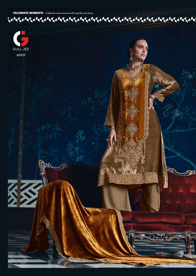 Shaheen By Gull Jee Winter Wear Velvet Designer Salwar Kameez Wholesale online
